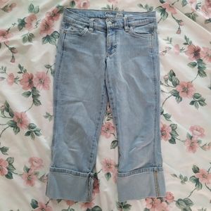 Y2K Vintage Retro Light Denim Cropped Pants Capris